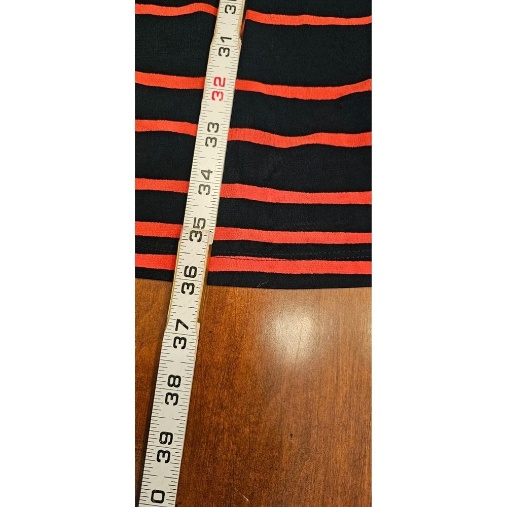 Enfocus‎ studio midi Dress Size 6 Navy pink striped sleeveless - Picture 3 of 8